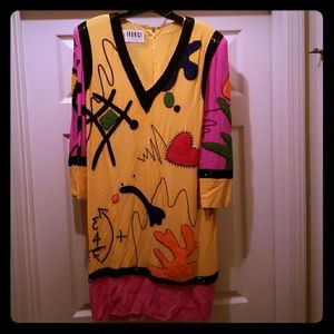 1980s beaded dress by Fabrice Silhouette